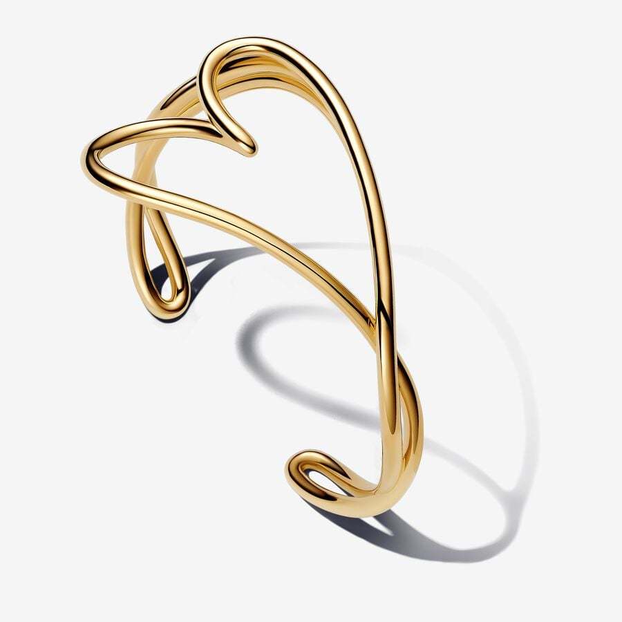 PANDORA Organically Shaped Heart Bangle ALE