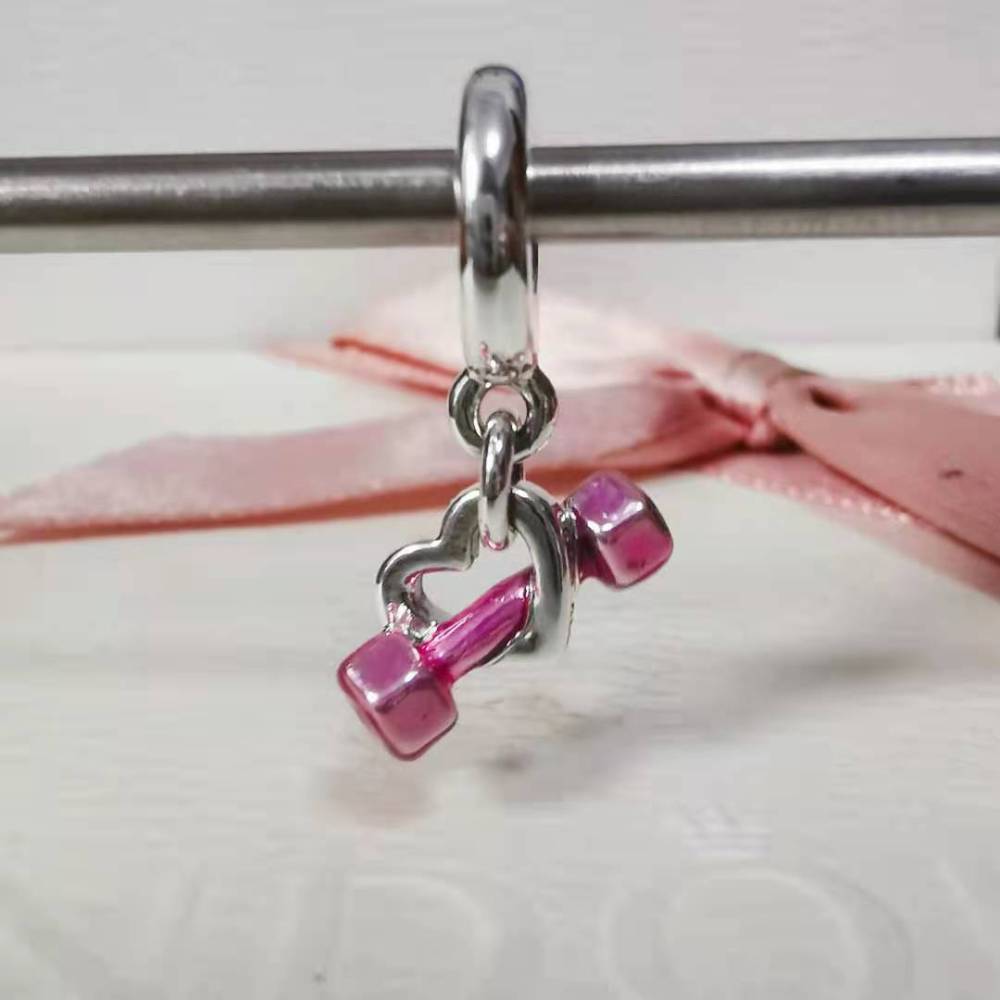 Pandora Dumbbell & Heart Sterling Silver Charm