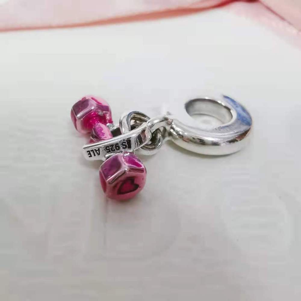 Pandora Dumbbell & Heart Sterling Silver Charm