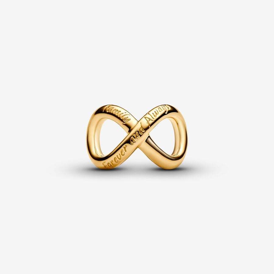 Pandora Forever & Always Infinity Charm gold plating ALE
