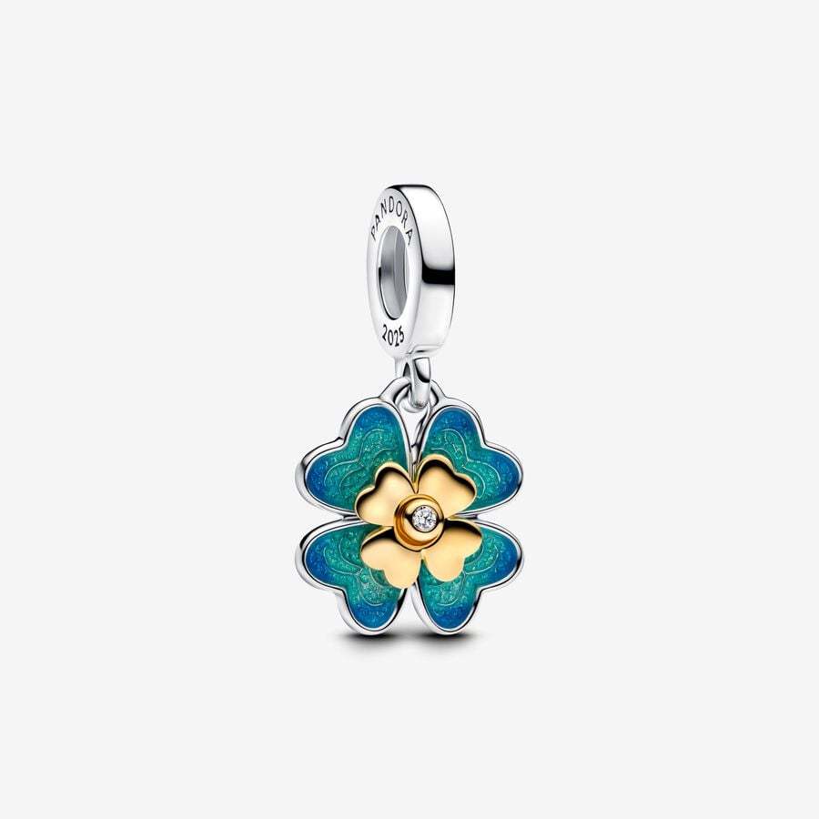 PANDORA Spinnable Four Leaf Clover Lab-Grown Diamond Dangle Charm