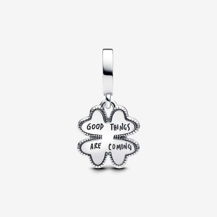 PANDORA Spinnable Four Leaf Clover Lab-Grown Diamond Dangle Charm