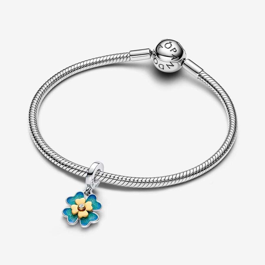PANDORA Spinnable Four Leaf Clover Lab-Grown Diamond Dangle Charm
