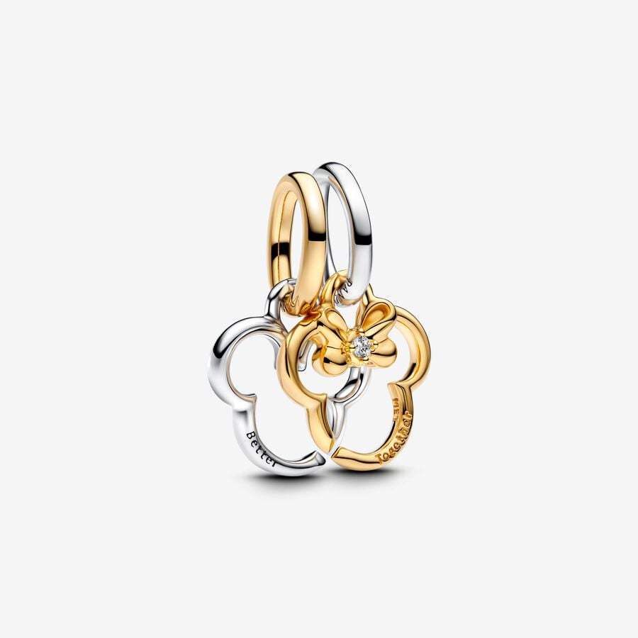 PANDORA Mickey Mouse & Minnie Mouse Splittable Dangle Charm