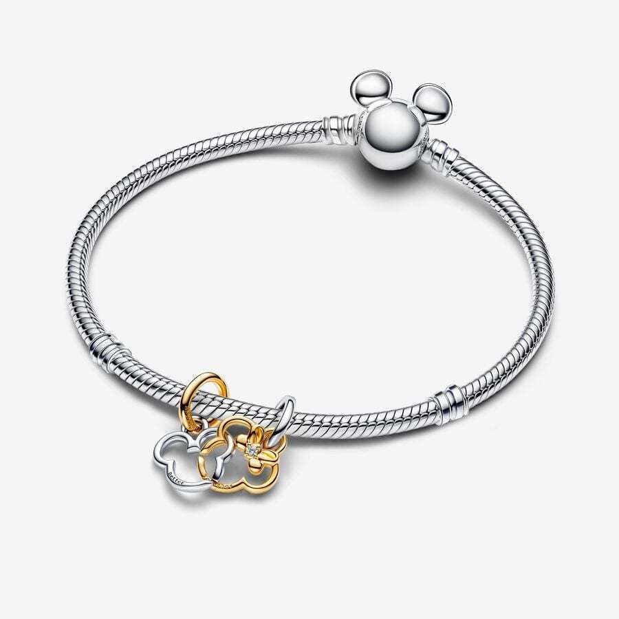 PANDORA Mickey Mouse & Minnie Mouse Splittable Dangle Charm