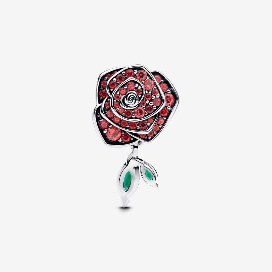 PANDORA Sparkling Rose in Bloom Charm S925 ALE
