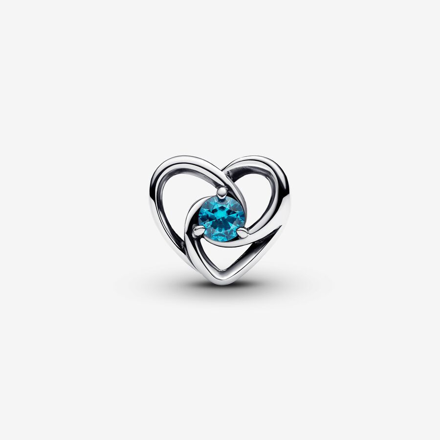 PANDORA Silver S925 ALE Entwined Heart & Stones Charm