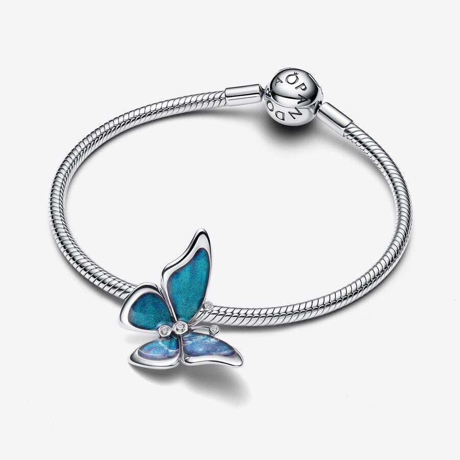 PANDORA Silver S925 ALE Blue Oversized Butterfly Charm