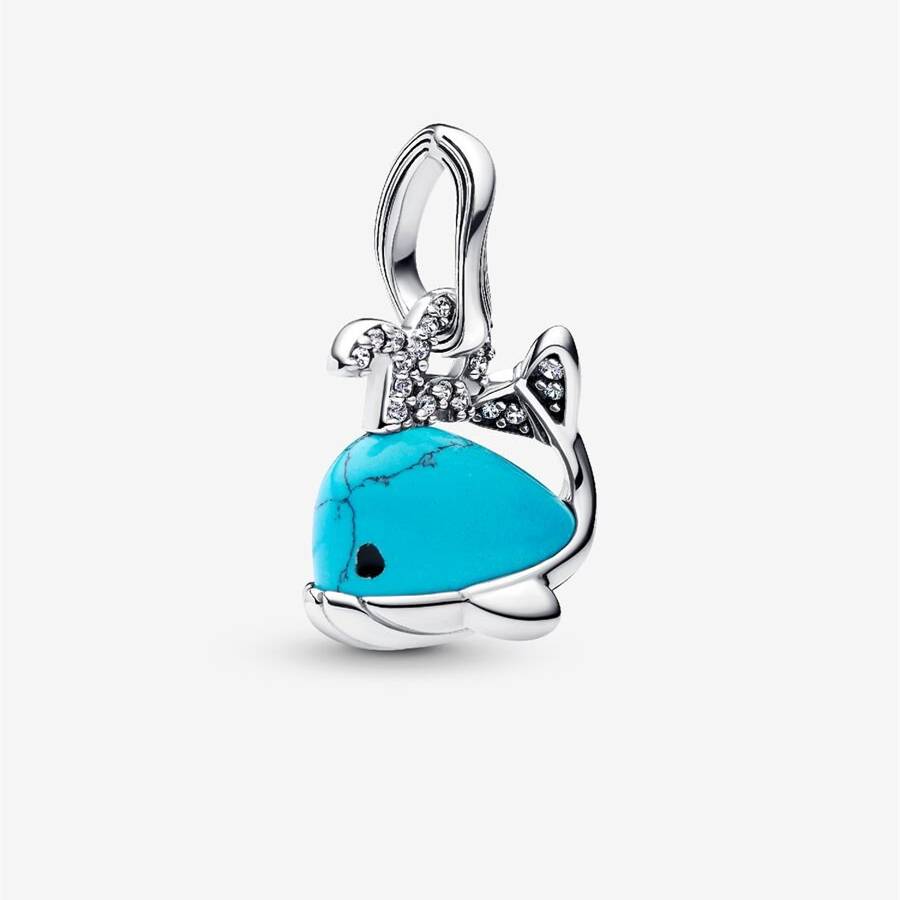 Pandora Silver S925 ALE Aqua Marine Charm Trio