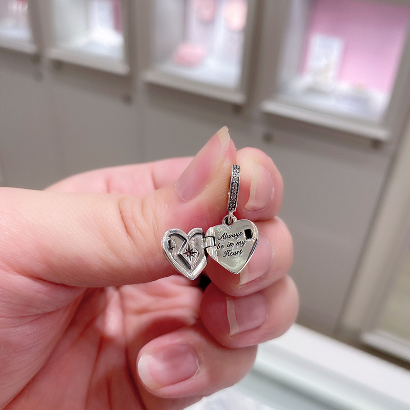 Pandora Sterling Silver Charm Openable Heart Locket
