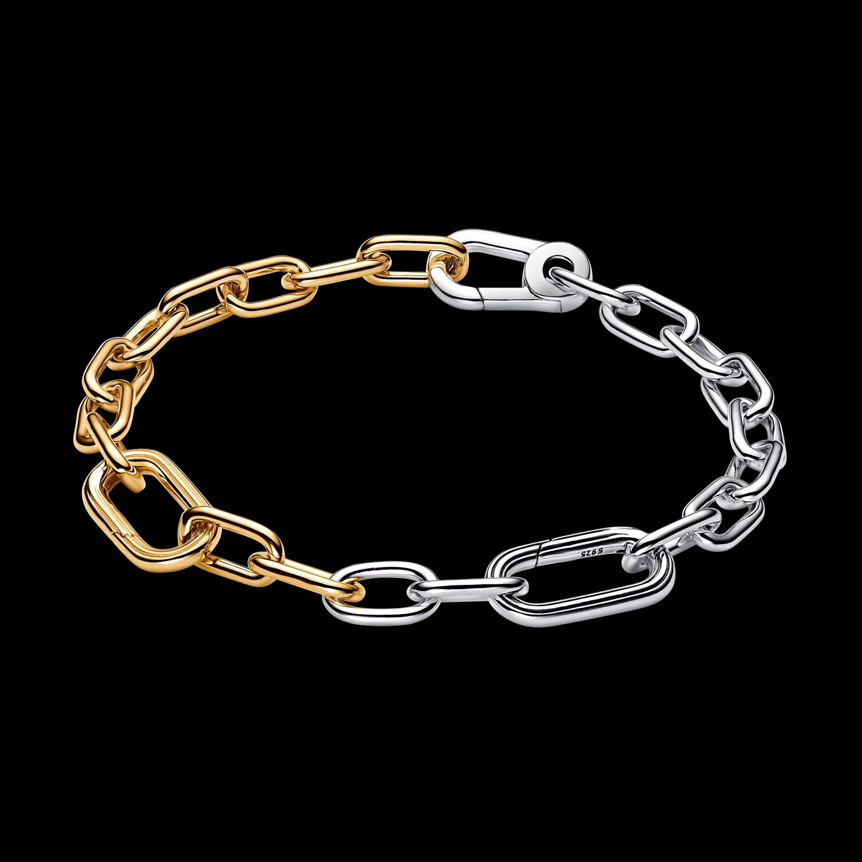 Pandora Gold Silver Link Chain Bracelet ALE