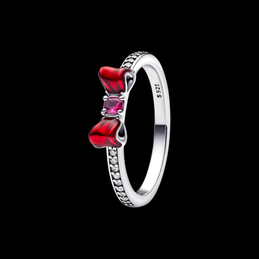 PANDORA Princess Snow White Red Bow Ring