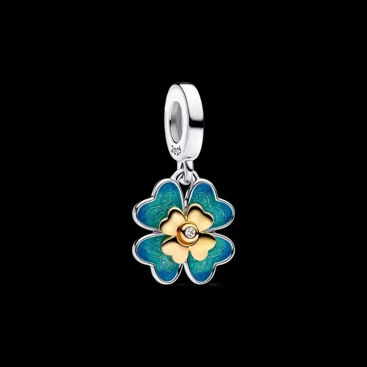 PANDORA Spinnable Four Leaf Clover Lab-Grown Diamond Dangle Charm