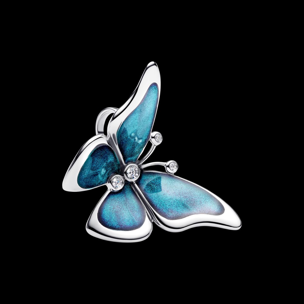 PANDORA Silver S925 ALE Blue Oversized Butterfly Charm