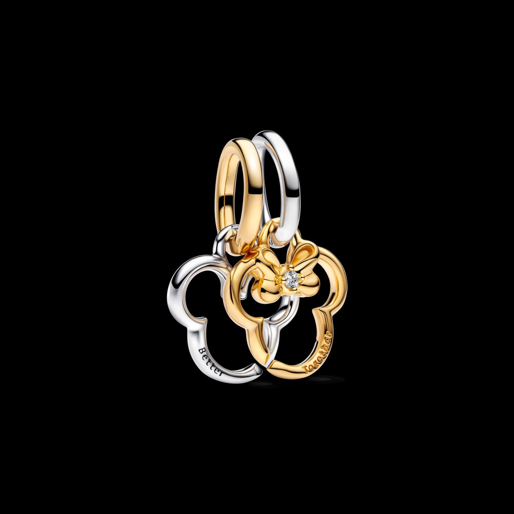 PANDORA Mickey Mouse & Minnie Mouse Splittable Dangle Charm