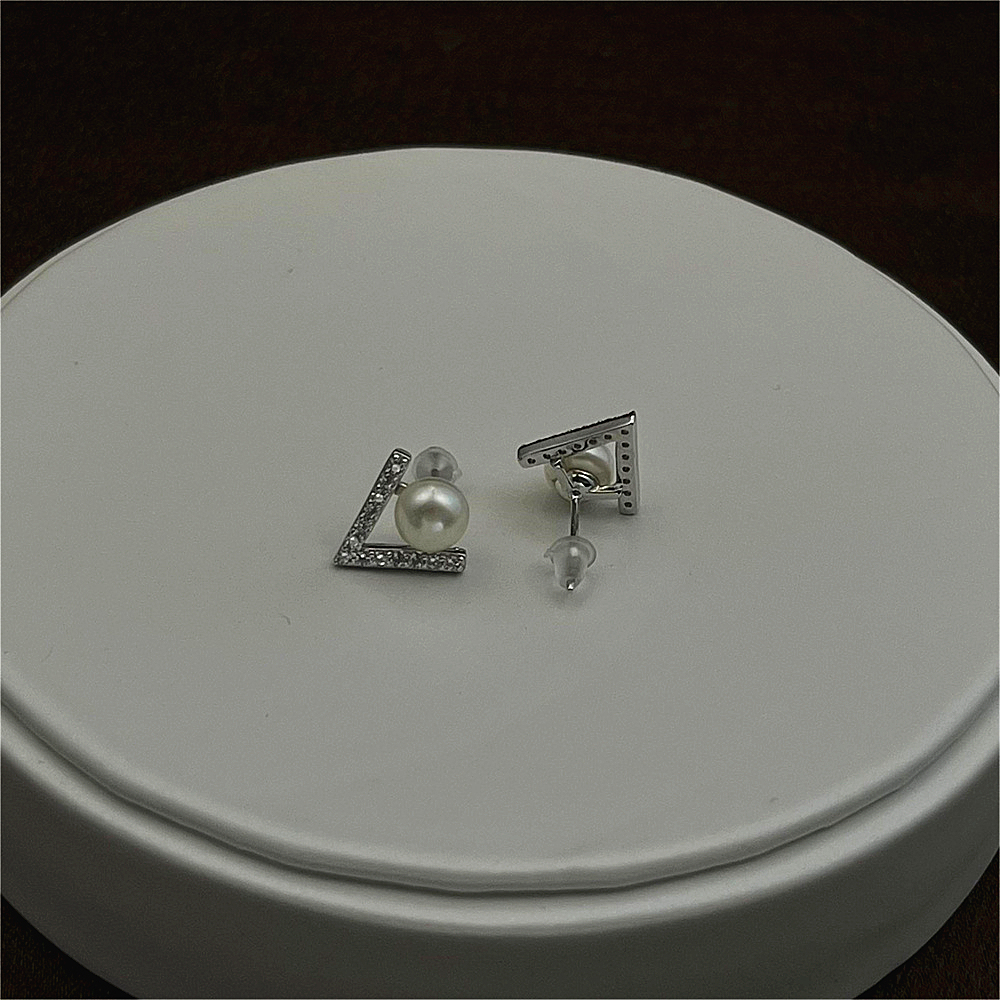 S925 Sterling Silver Pearl Stud Earrings - Minimalist Ear Accessories