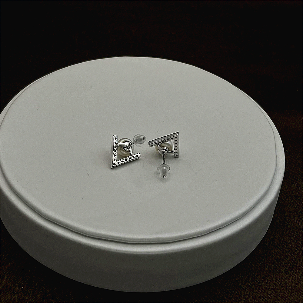 S925 Sterling Silver Pearl Stud Earrings - Minimalist Ear Accessories