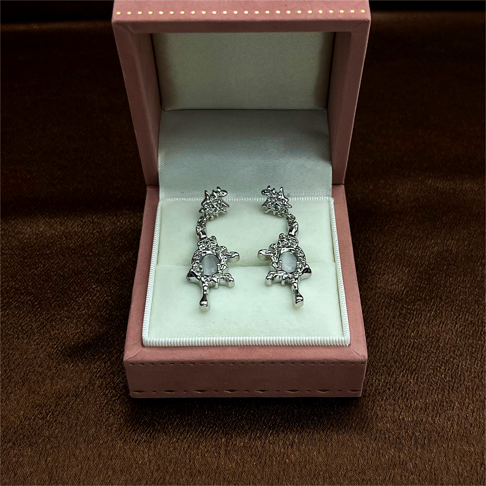 S925 Sterling Silver Teardrop Dangle Earrings for Women
