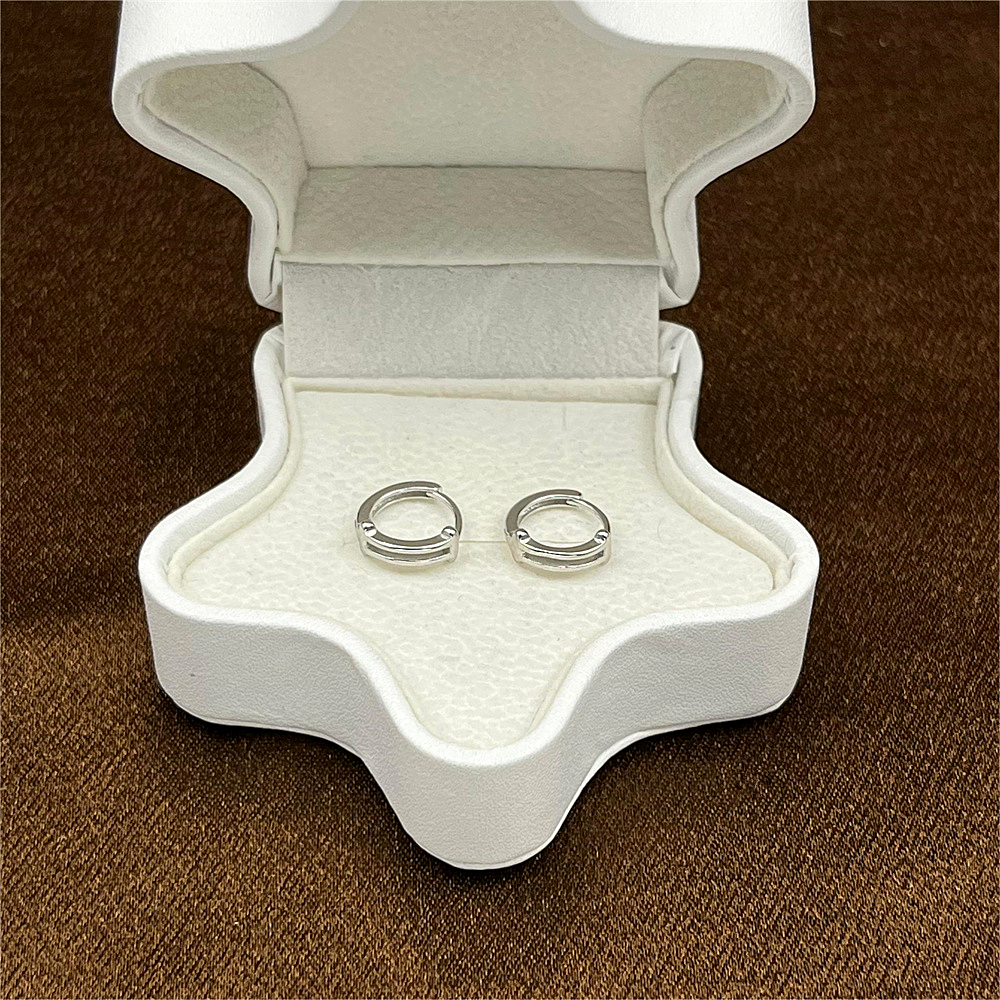 S925 Sterling Silver Plain Hoop Earrings - Vintage Style Women's Ear Accessories