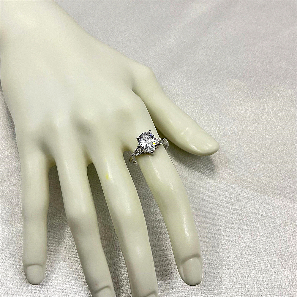 S925 Sterling Silver Teardrop Ring, Gift for her
