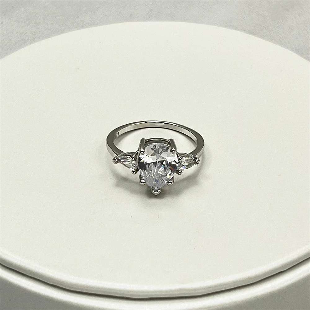 S925 Sterling Silver Teardrop Ring, Gift for her