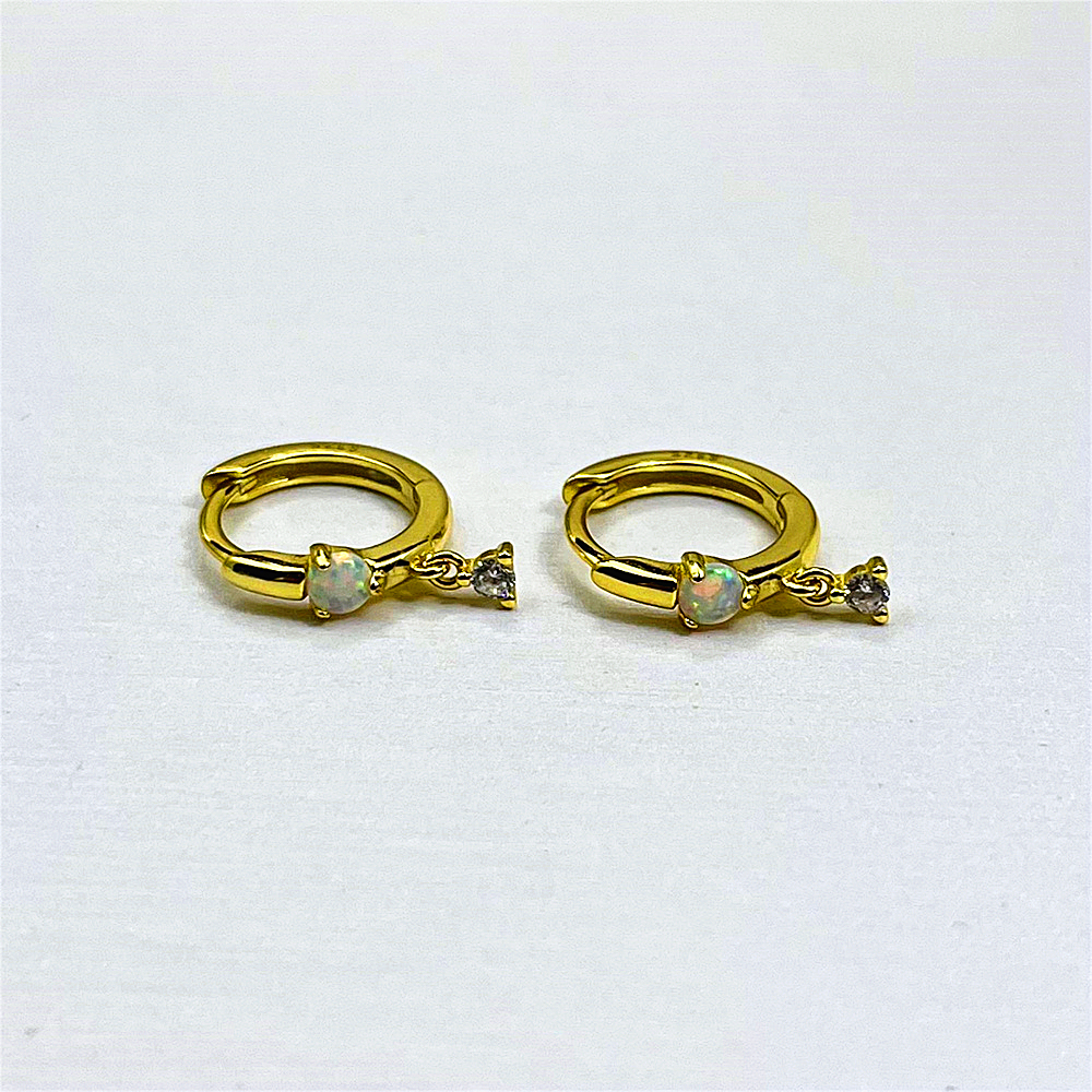 S925 Sterling Silver Exquisite and Small Opal Earrings Sweet and Small Earrings  Earrings