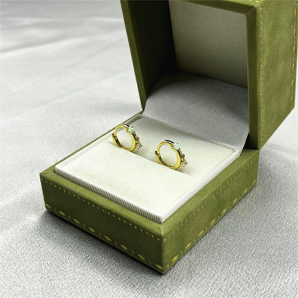 S925 Sterling Silver Exquisite and Small Opal Earrings Sweet and Small Earrings  Earrings
