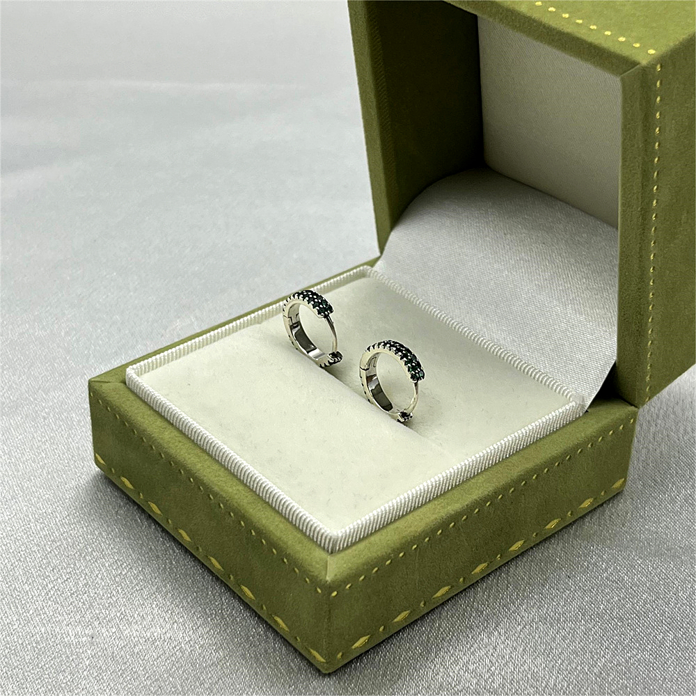 Sterling Silver Round Hoop Earrings with Colorful Cubic Zirconia - Earrings For Women