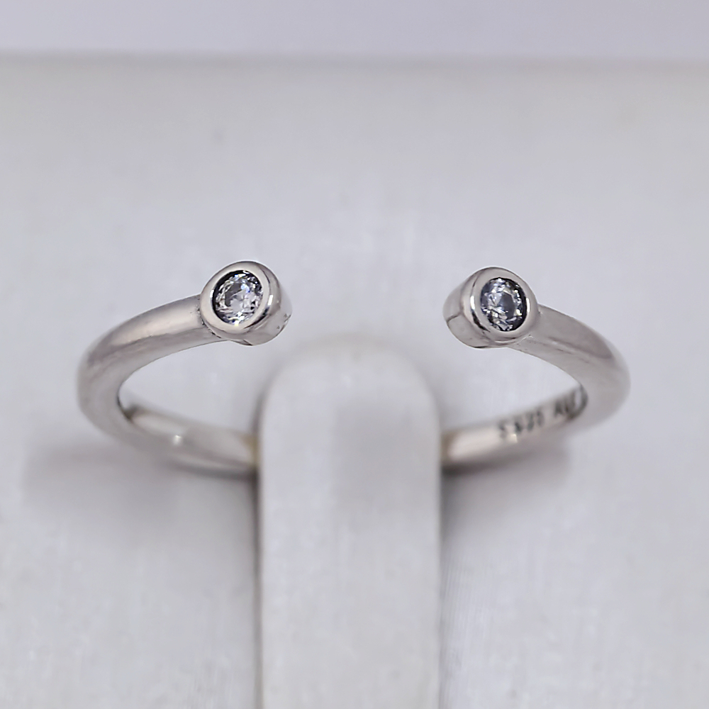 Pandora Silver S925 ALE Lab-Sparkle Zircon Open Ring