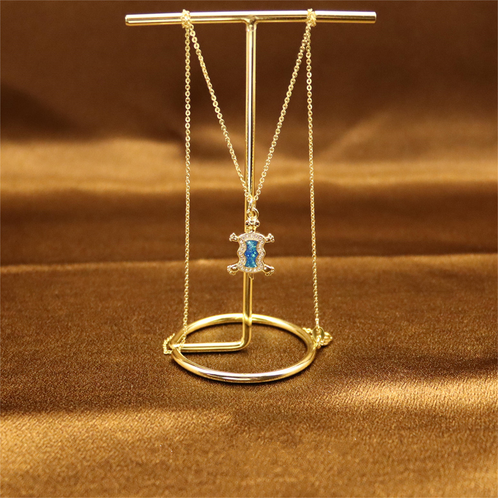Fashion turtle pendant necklace diamond set