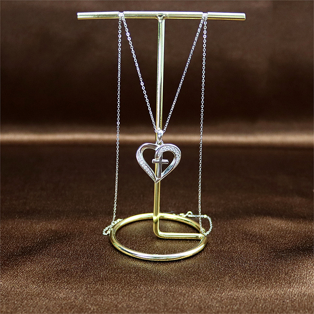 S925 Sterling Silver Cross Necklace Pendant - Birthday Gift for Girlfriend