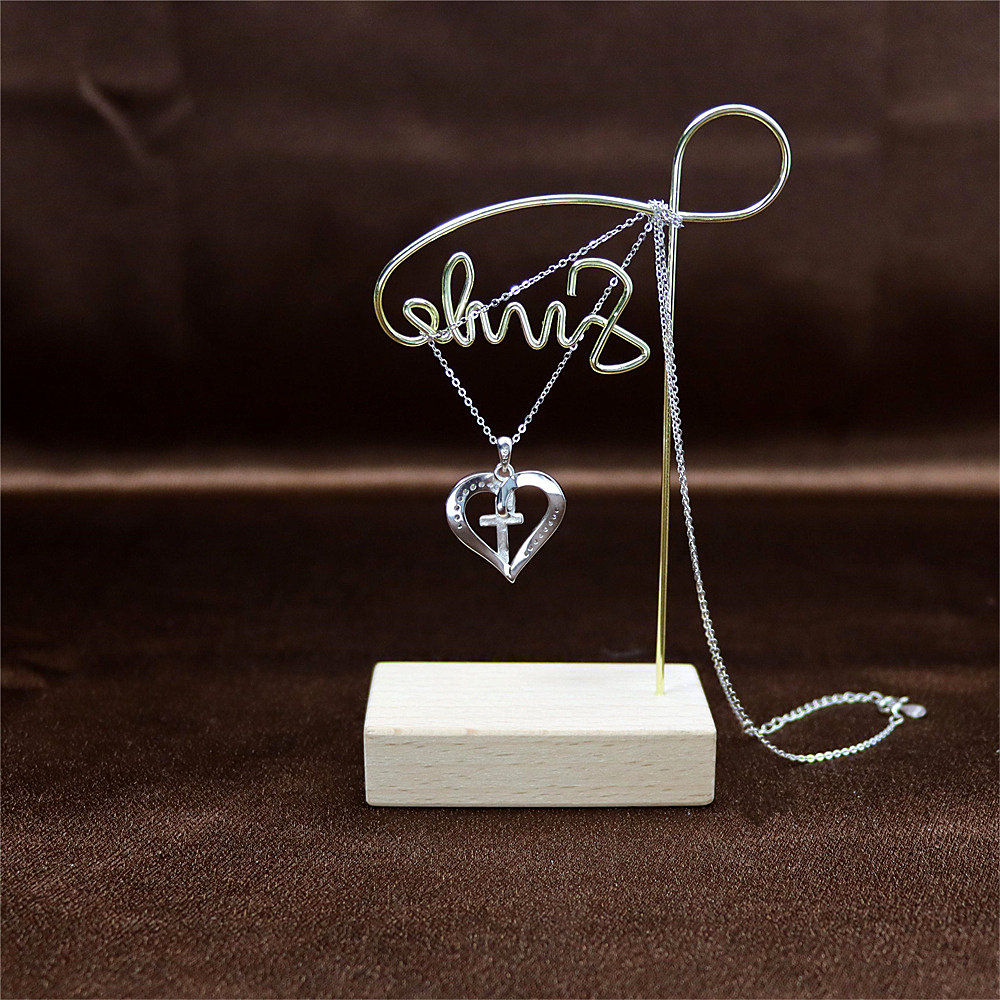 S925 Sterling Silver Cross Necklace Pendant - Birthday Gift for Girlfriend