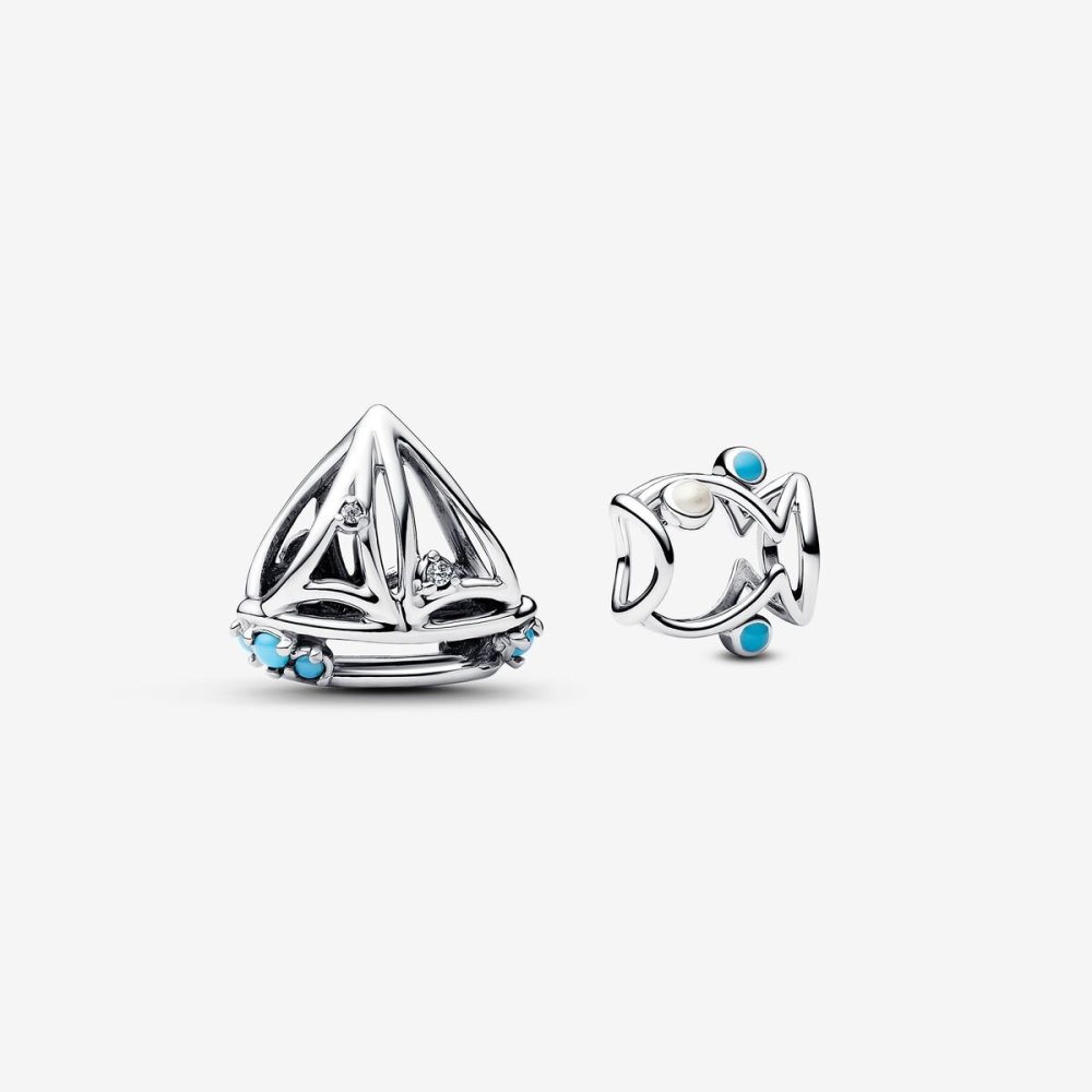 Pandora Silver S925 ALE Life at Sea Openwork Charm Duo