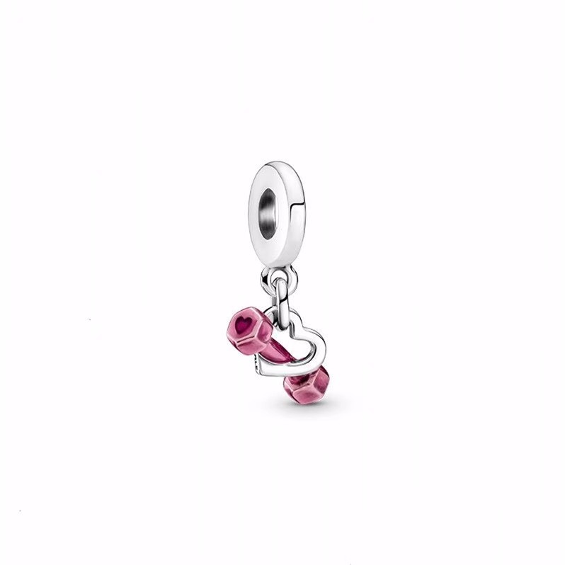 Pandora Dumbbell & Heart Sterling Silver Charm