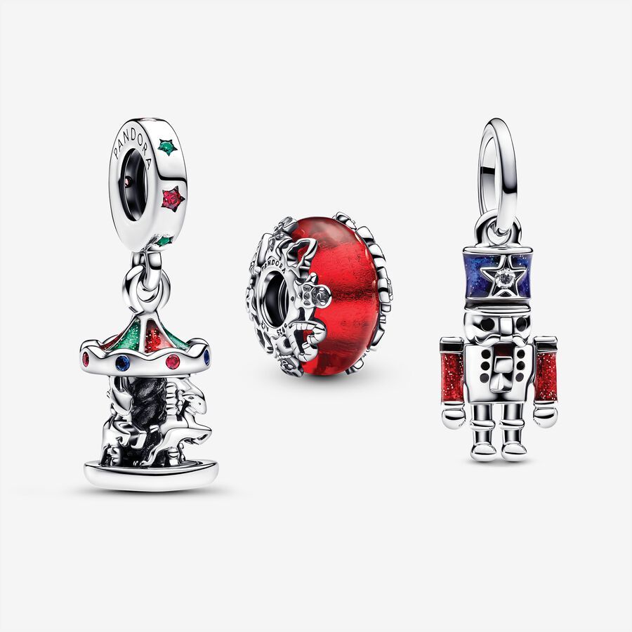 NEW Pandora Sterling Silver Seasons Greeting Charm Trio