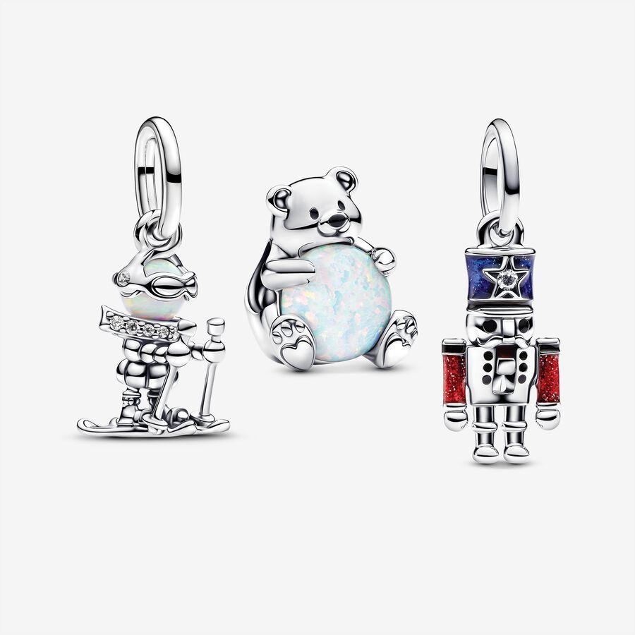 NEW Pandora Sterling Silver North Pole Friends Charm Trio