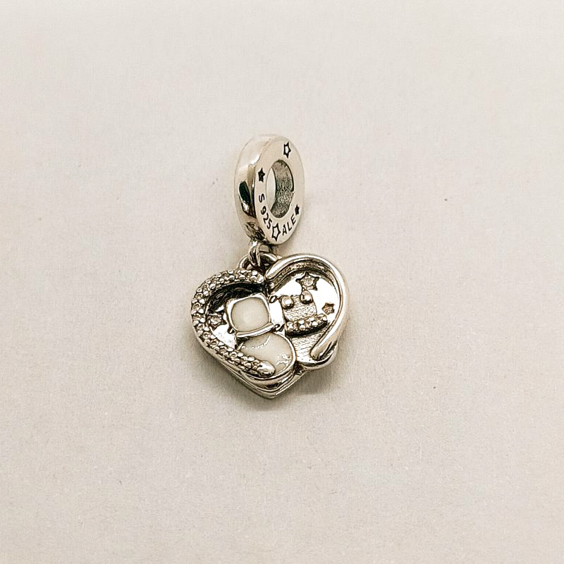 Pandora Cats & Hearts Charm Sterling Silver
