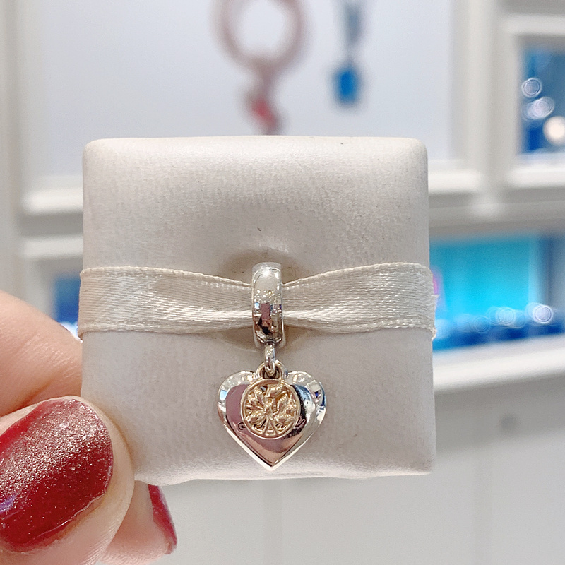 Pandora Two-tone Family Tree & Heart Dangle Charm
