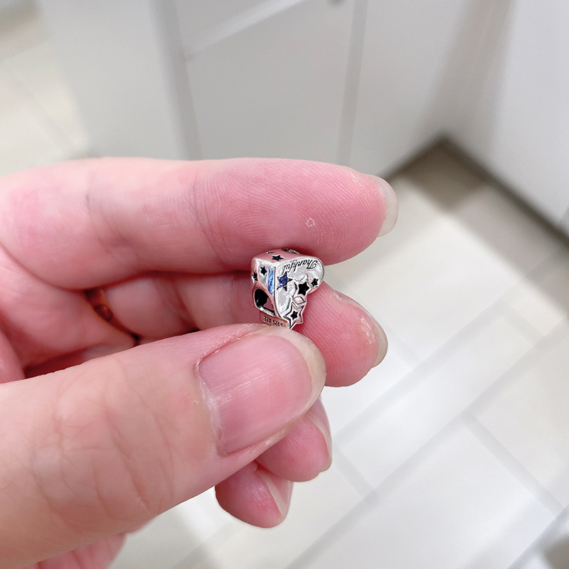 PANDORA 925 Thankful Heart & Blessed Stars Charm