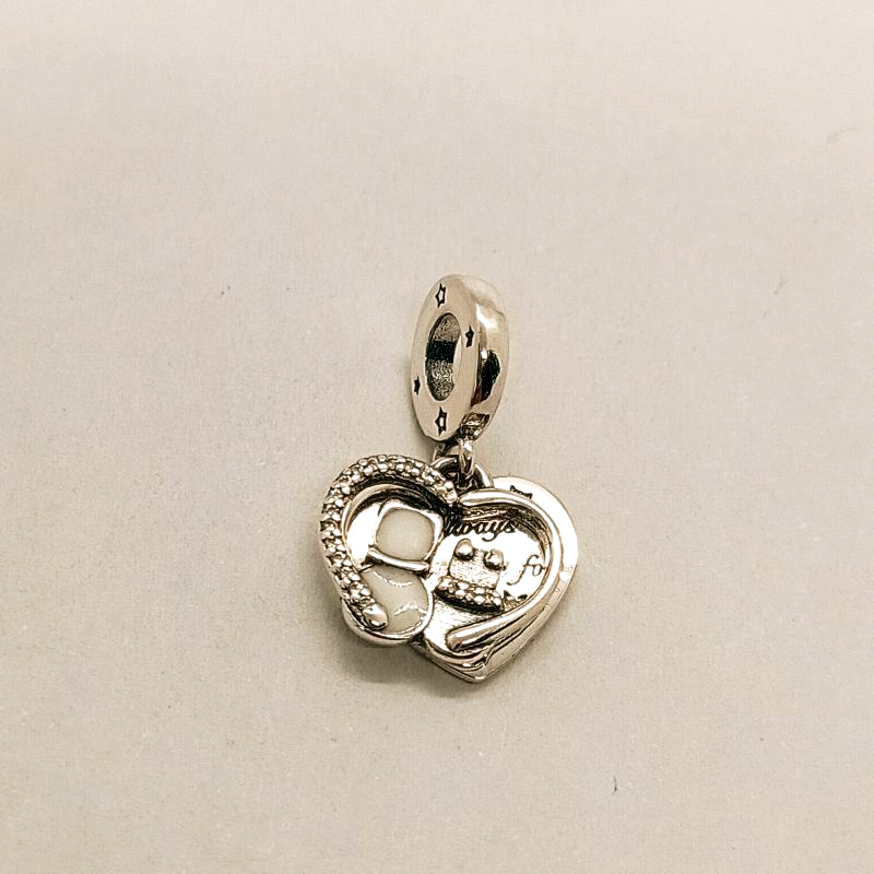 Pandora Cats & Hearts Charm Sterling Silver