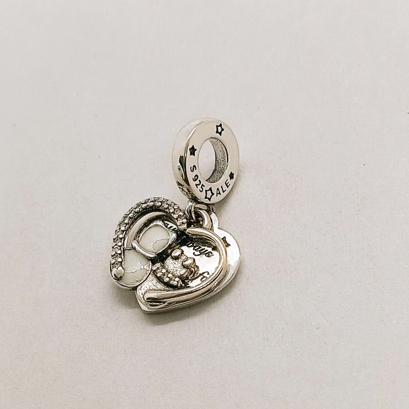 Pandora Cats & Hearts Charm Sterling Silver