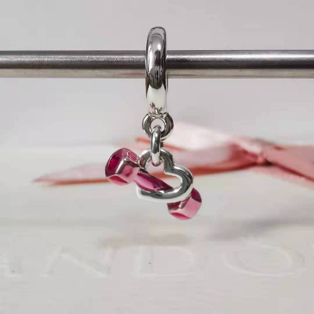Pandora Dumbbell & Heart Sterling Silver Charm