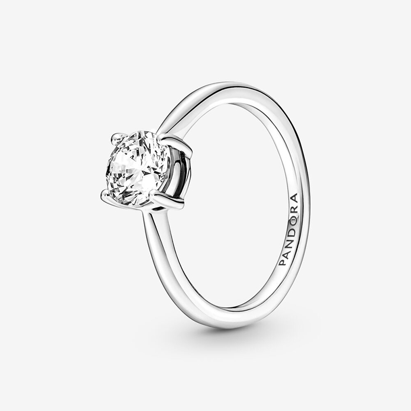 S925 Pandora  Sparkling Solitaire Ring gift POUCH