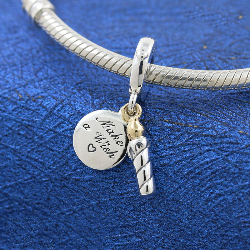 PANDORA Two-Tone Birthday Candle Dangle Charm