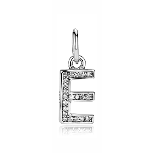 Pandora Sterling Silver Letter E Initial Dangle Charm