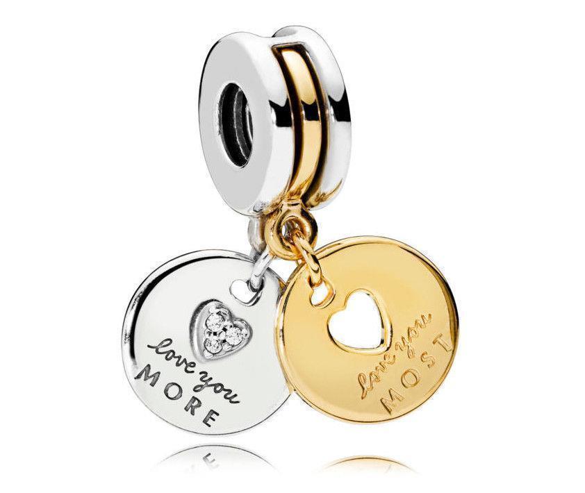 PANDORA SHINE CHARM MORE MOST LOVE DANGLE