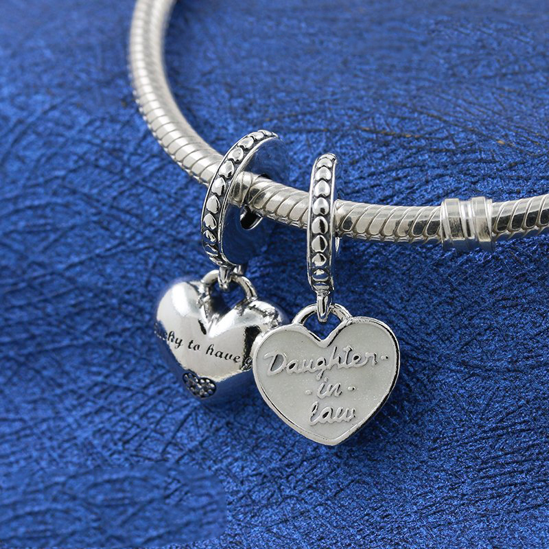Pandora Daughter & Mother in Law Silver Dangle Split Charm