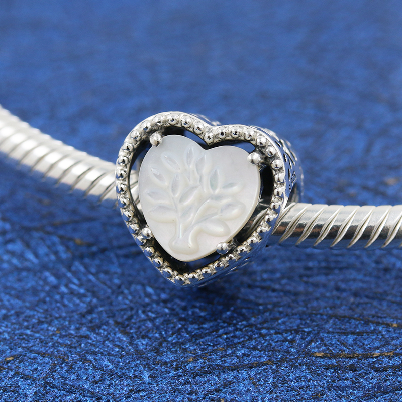 PANDORA Charm Sterling Silver ALE S925  OPENWORK HEART FAMILY TREE