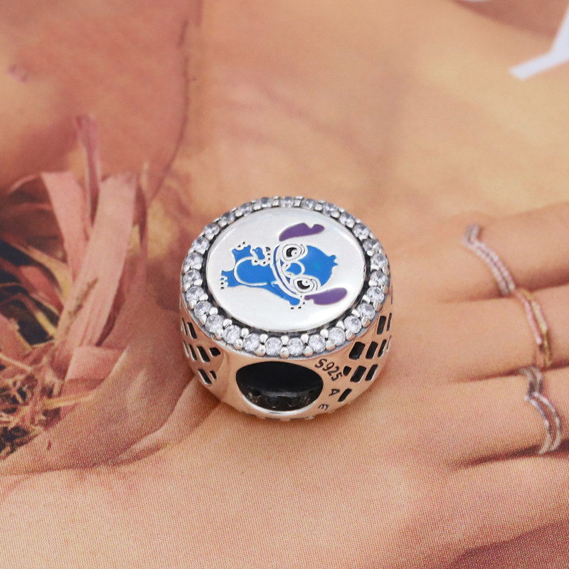 Pandora  Stitch and Angel Double Sided Sliding Charm S925 ALE