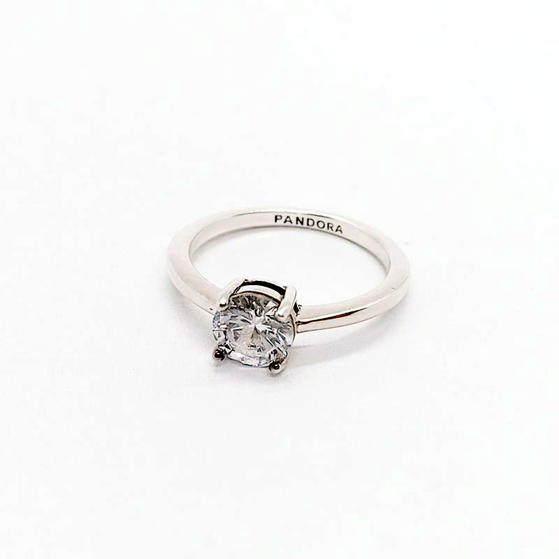 S925 Pandora  Sparkling Solitaire Ring gift POUCH
